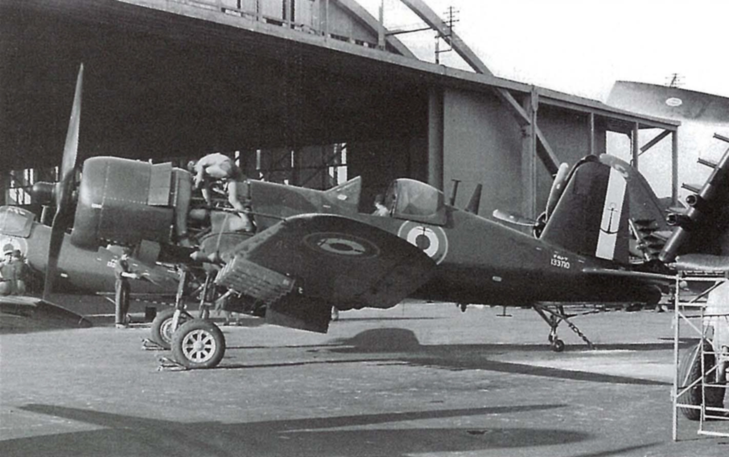 F4U-7 Corsair Rebuild Transferred to Midwest Aero Restorations For Completion 11 Vought F4U 7 Corsair French Navy Flottille 12F USN BuNo 133710 at Karouba Tunisia 1953 01