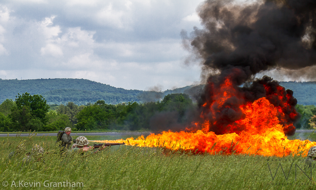 WWII Weekend at the Mid-Atlantic Air Museum - Air Show Report 22 WW II Canon 49 of 85