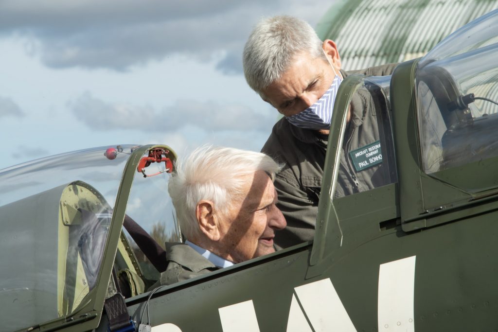 WWII Hawker Typhoon Veteran Has Dream Flight Fulfilled 12 WWII RAF Pilot Bernard Gardiner Spitfire flight
