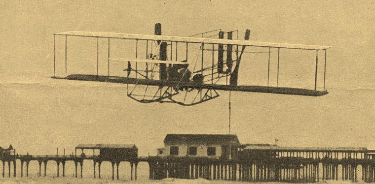 Today in Aviation History: First Flight to Reach a Mile High 12 Walter R. Brookins and his Wright Flyer at Atlantic City New Jersey 9 July 1910
