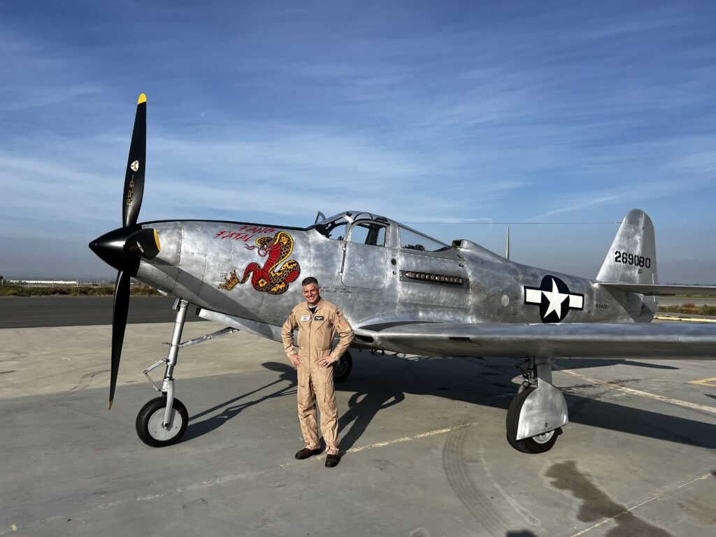 Yanks Air Museum’s P-63 Kingcobra Flies After 40 Years 16 Warbird Pilot Mark Todd P 63 Kingcobra 2