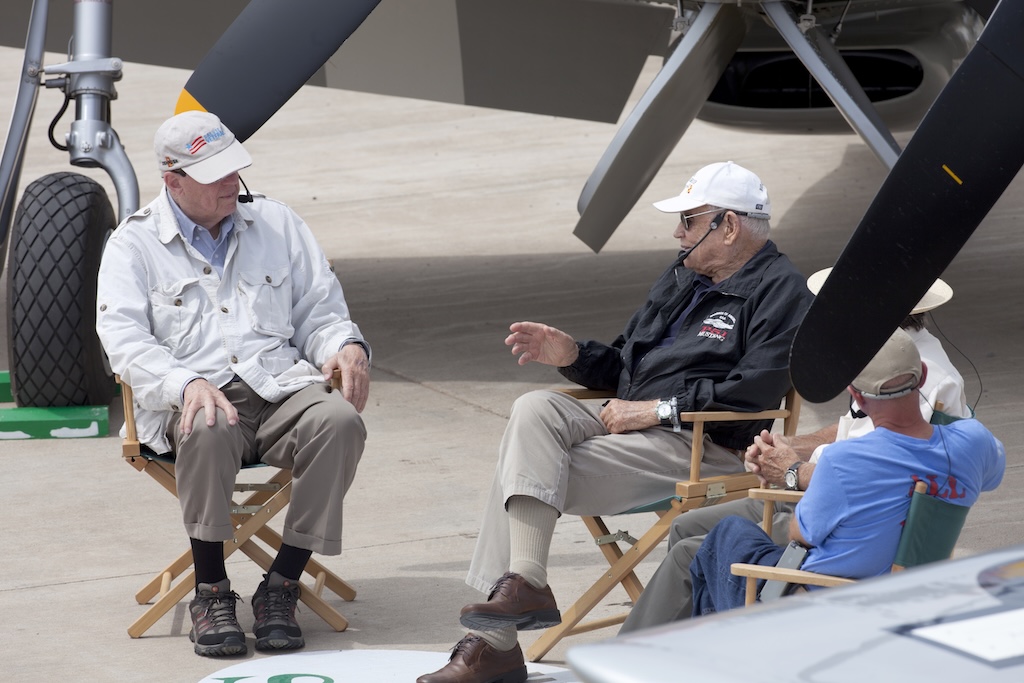 Warbirds in Review to Showcase Aviation Legends and Historic Military Aircraft at EAA AirVenture Oshkosh 2025 13 Warbirds in Review 17 David Hartman Bud Anderson by Craig VanderKolk 1
