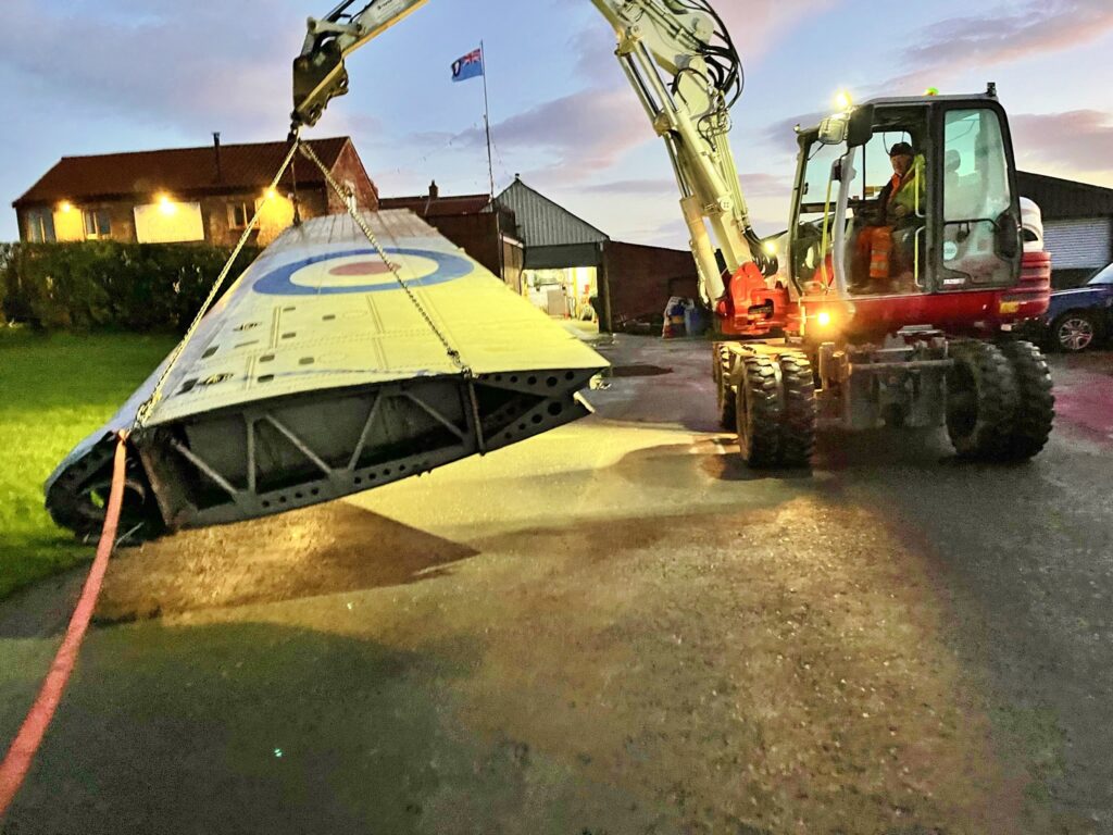 RAF Museum Donates Hastings' Wing to Canadian Halifax Project 11 Wing donation to Bomber Command Museum of Canada 3522