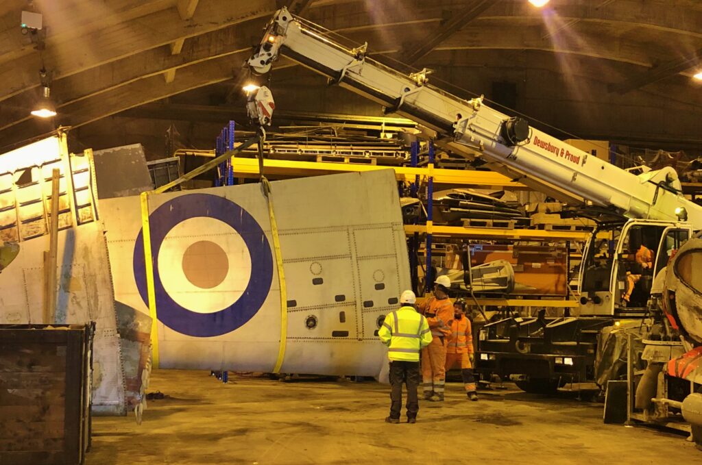 RAF Museum Donates Hastings' Wing to Canadian Halifax Project 10 Wing donation to Bomber Command Museum of Canada 6649