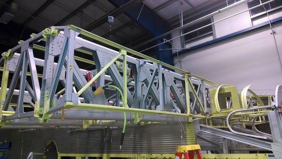 Ford Trimotor Under Restoration at The Liberty Aviation Museum 13 Wing spar on NC9684 February 2015 THF s Port Clinton Ford Tri Motor Restoration