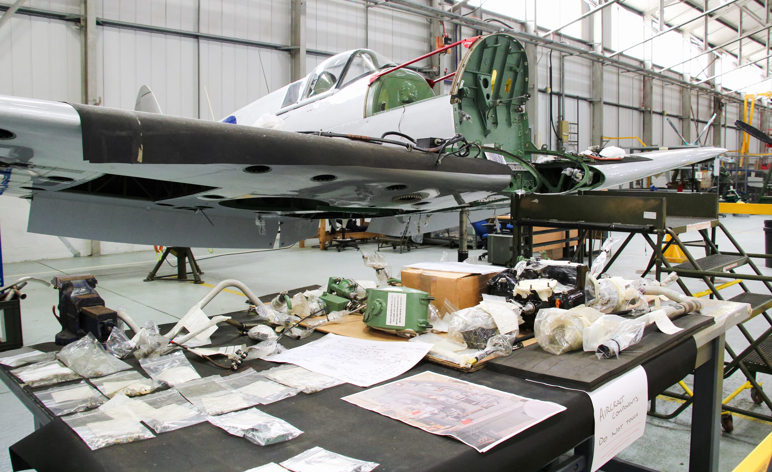 Royal Air Force Battle of Britain Memorial Flight Begins Winter Maintenance Cycle 10 Work will recommence on Spitfire PR Mk XIX PS915 this winter. Photo Clive Rowley scaled