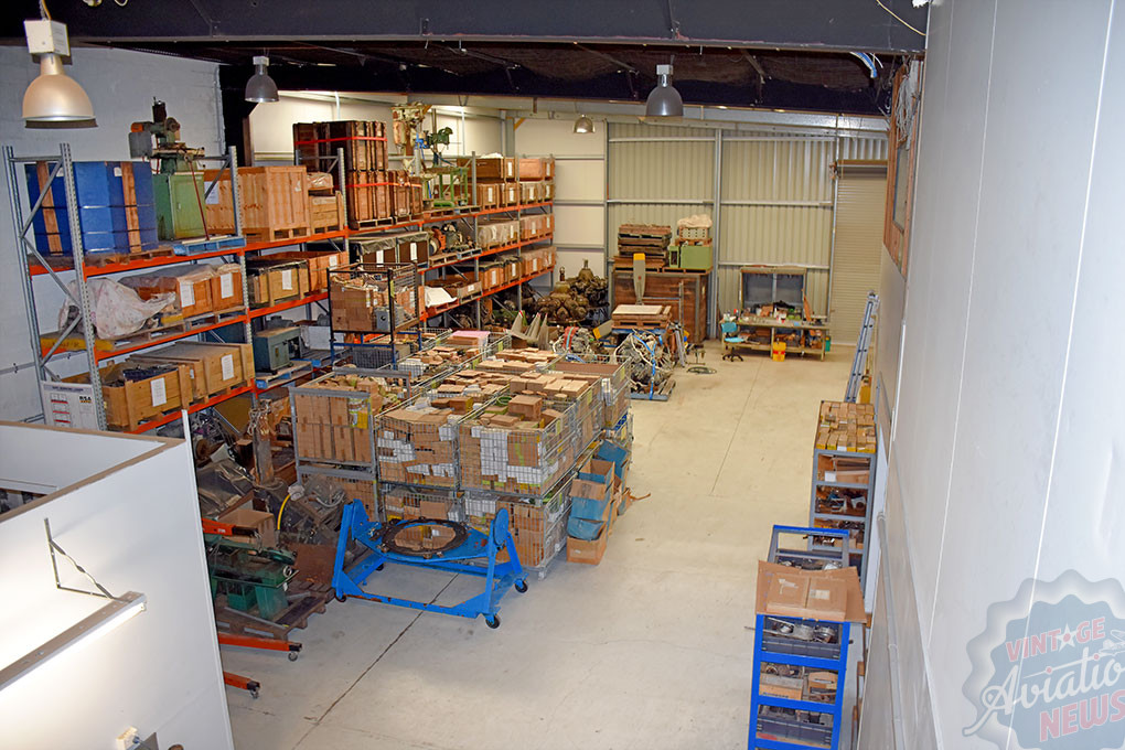 Bristol Beaufighter Hercules Engine Restoration Update - June 2022 15 Workshop parts storage area with fully catelogued spare parts holding now in place a huge effort