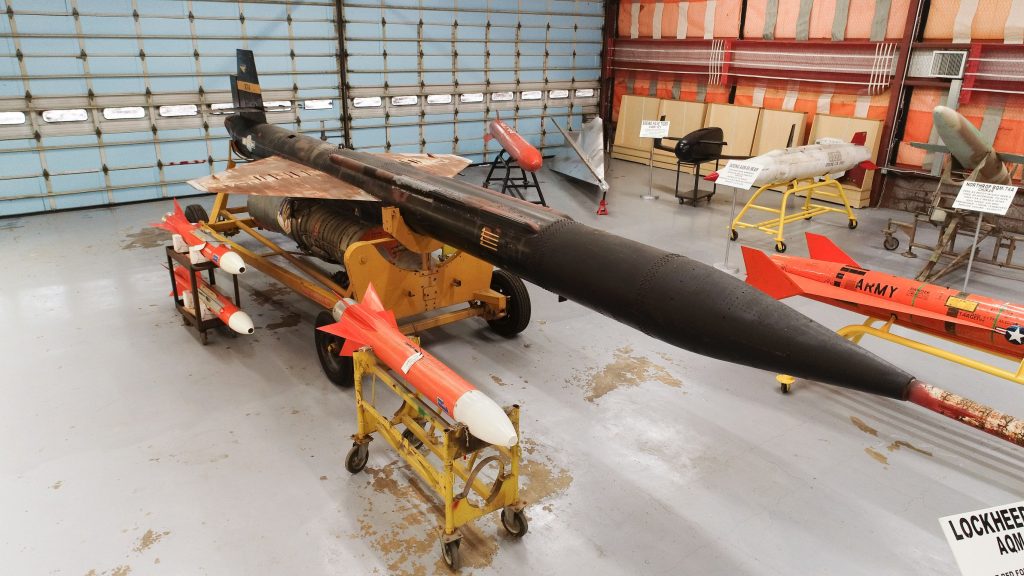 The Lockheed X-7: Mach 4 Ramjet 17 X 7A on display at the Aviation Unmanned Vehicle Museum