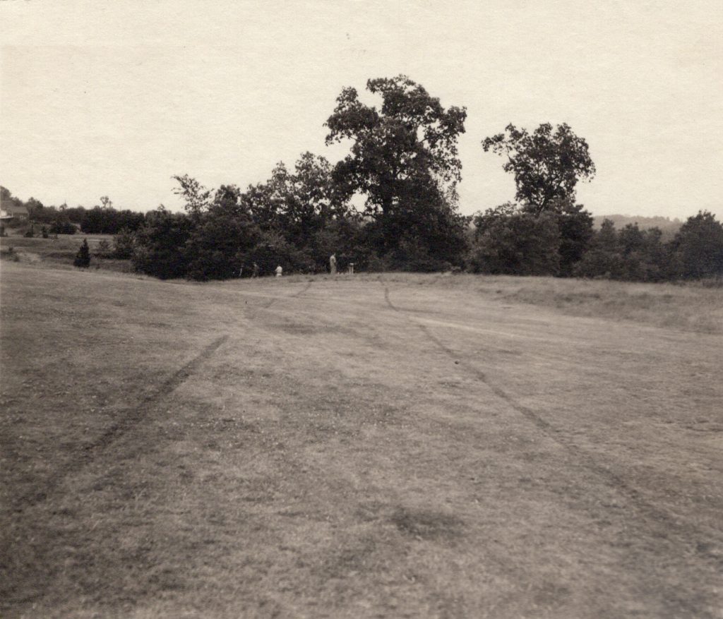 Corsair Slice on the 14th Fairway 16 XF4U 1 accident July 9 1940 Photograph courtesy of New England Air Museum Ramsay Library2