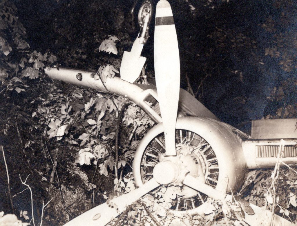 Corsair Slice on the 14th Fairway 19 XF4U 1 accident July 9 1940 Photograph courtesy of New England Air Museum Ramsay Library8