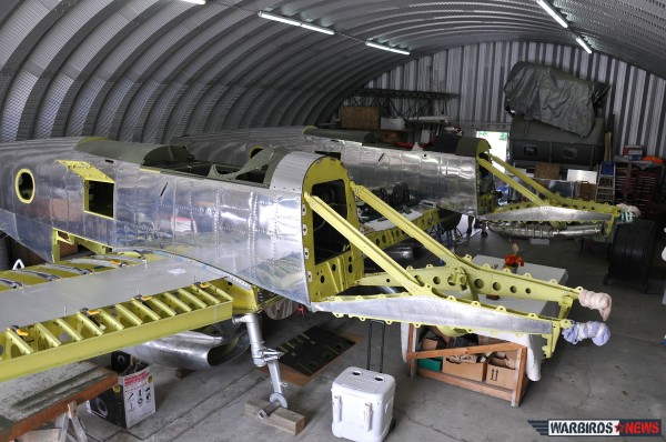Restoration of Prototype XP-82 Twin Mustang, End of Summer Update 10 The XP-82 slowly but surely is taking shape.