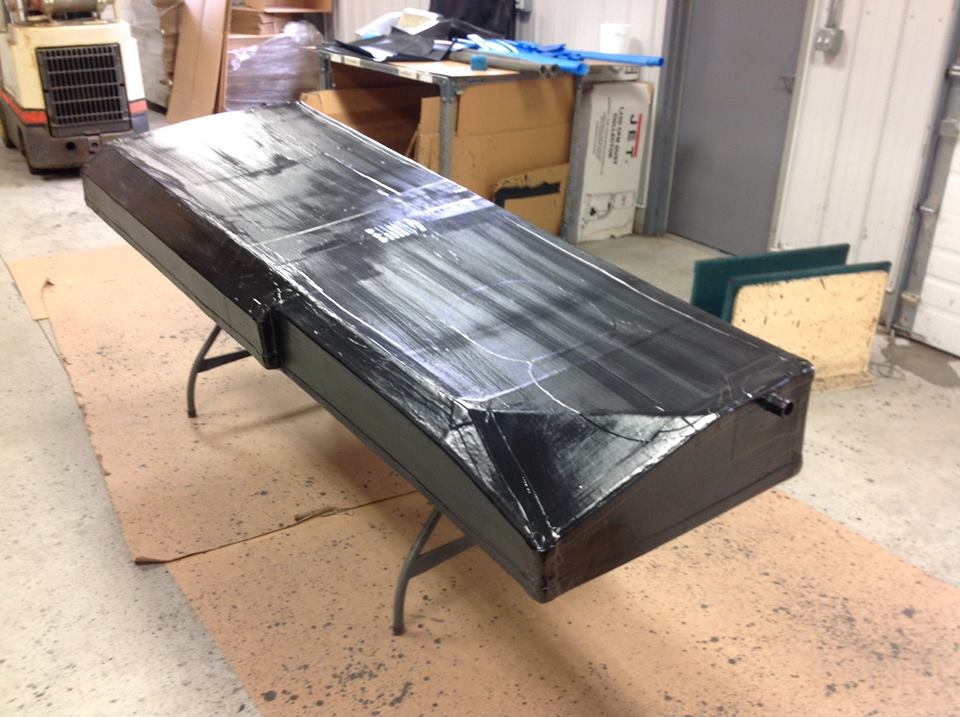 XP-82 Twin Mustang - May, 2015 - Restoration Update 18 A newly-manufactured fuel tank. (photo via Tom Reilly)