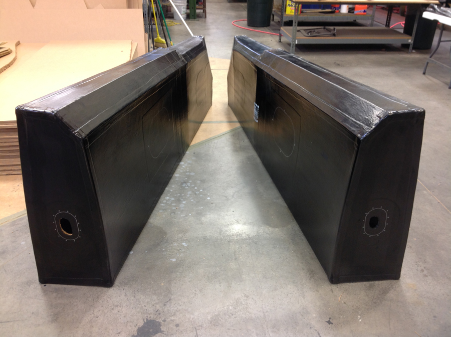 XP-82 Twin Mustang - May, 2015 - Restoration Update 17 A pair of the newly-manufactured fuel tanks. (photo via Tom Reilly)