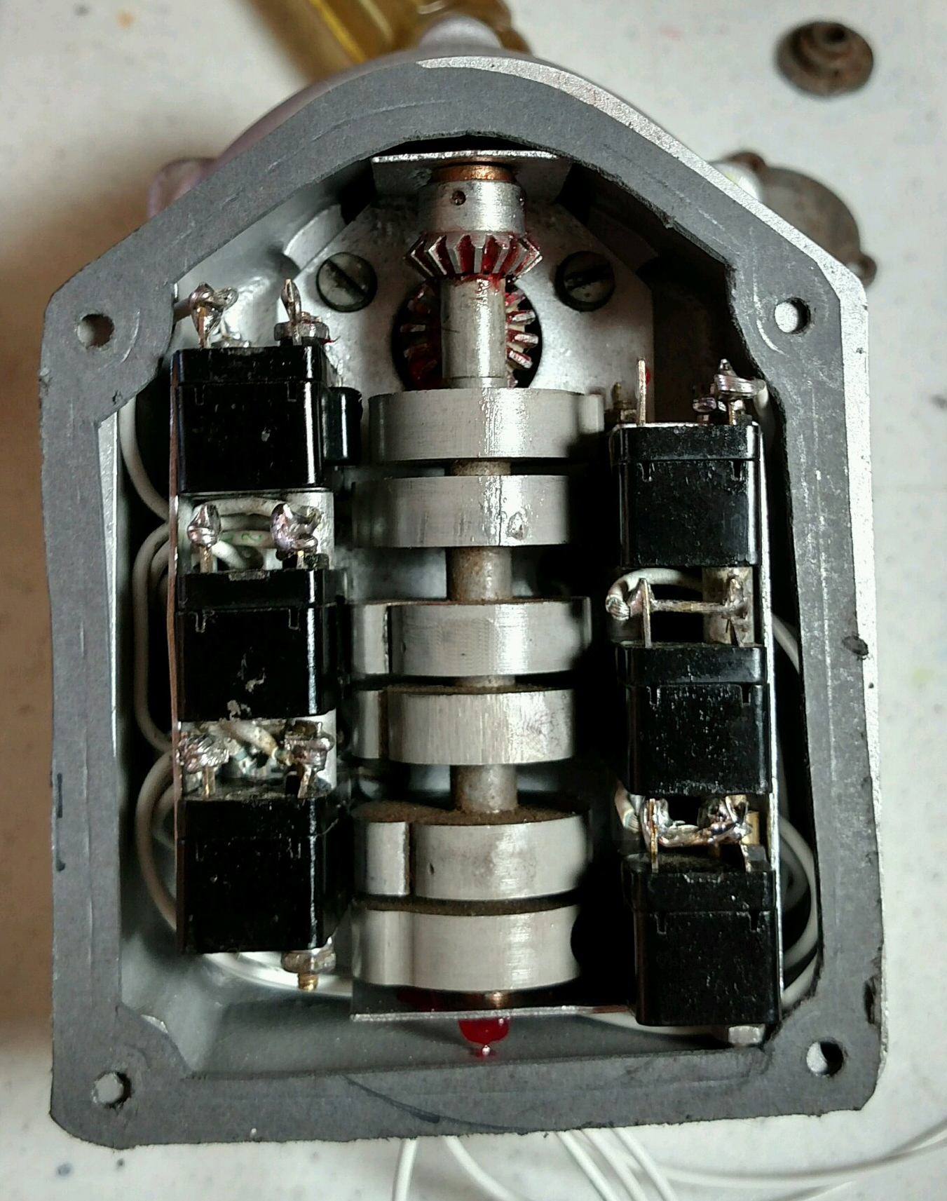 XP-82 Twin Mustang - November 2015 - Restoration Update 18 The magnificently overhauled limit switch housing. Compare this to the corroded mess shown in a previous image. (photo via Tom Reilly)