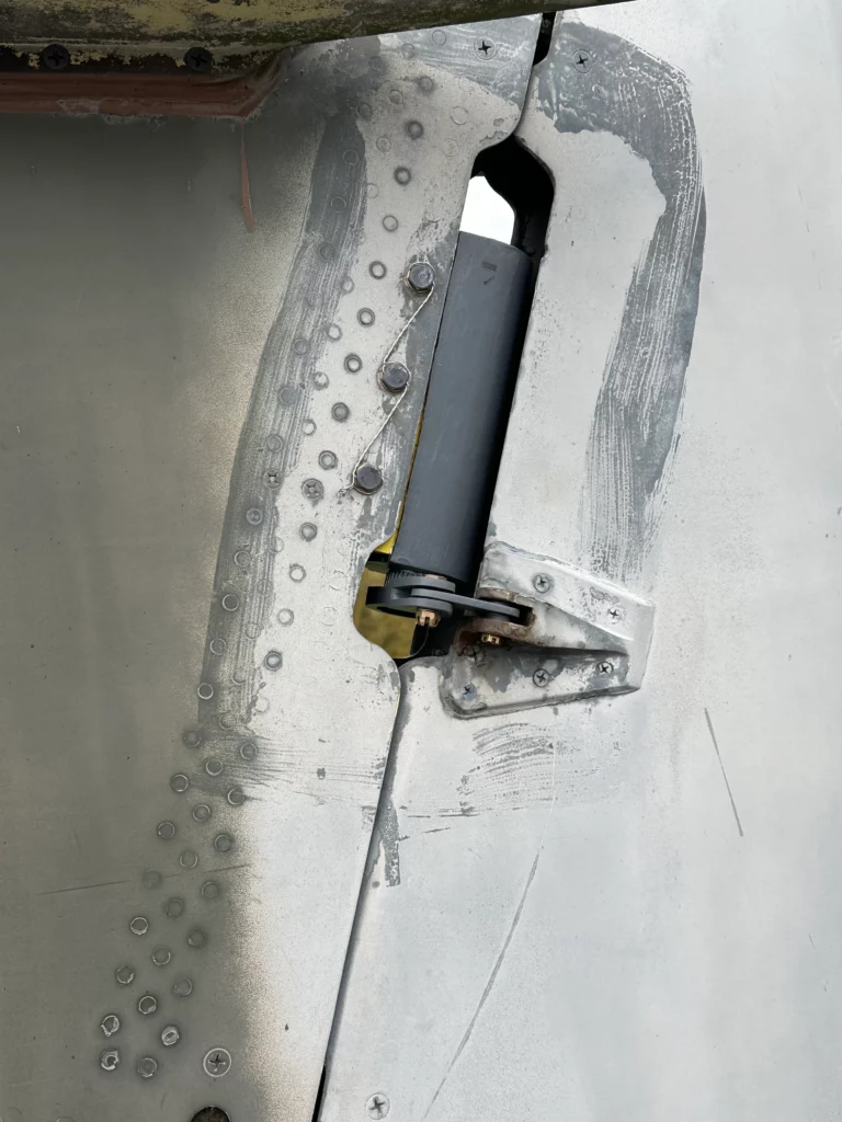 Preserving Jaguar XX764 20 XX764 3D printed rudder damper installed Neil Atterbury