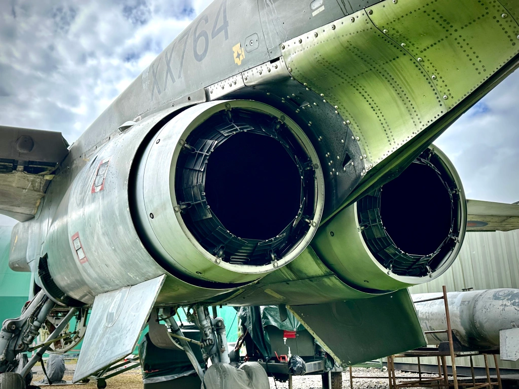 Preserving Jaguar XX764 21 XX764 afterburner cans Neil Atterbury