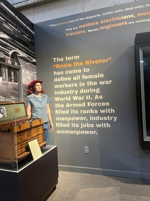 New Interactive Women Answer The Call Exhibit Opening at The Yankee Air Museum 11 Yankee Air Museum Rosie The Riveter New Interactive Exhibit 5767 rotated