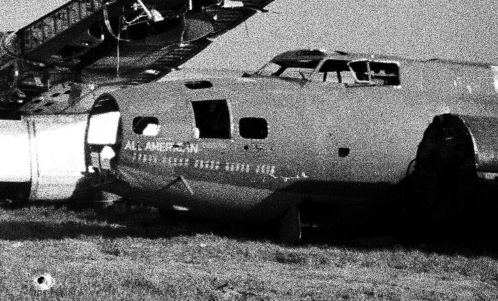 The Real Story of the B-17 “All American” 17 all american at salvage yard