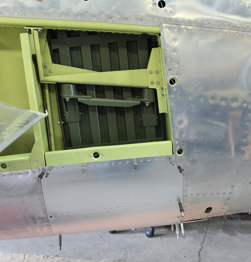 XP-82 Twin Mustang - December 2015 - Restoration Update 13 Fitting out one of the remaining close out panels on the radiator housing. (photo via Tom Reilly)