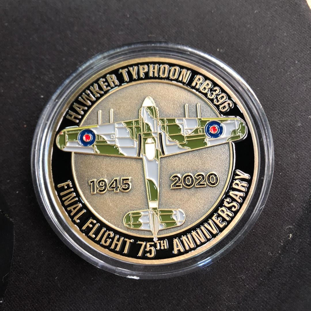 Hawker Typhoon Mk.IB RB396 - Final Wartime Flight Anniversary 14 coin back