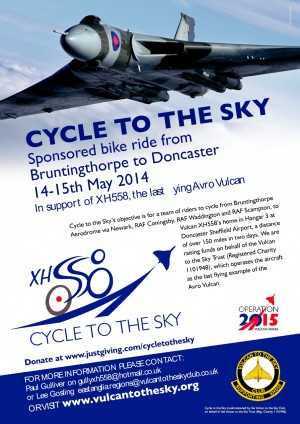 "Cycle to the Sky" in Support of Vulcan XH558 11 cyclepostermay2014-printnobleed-001