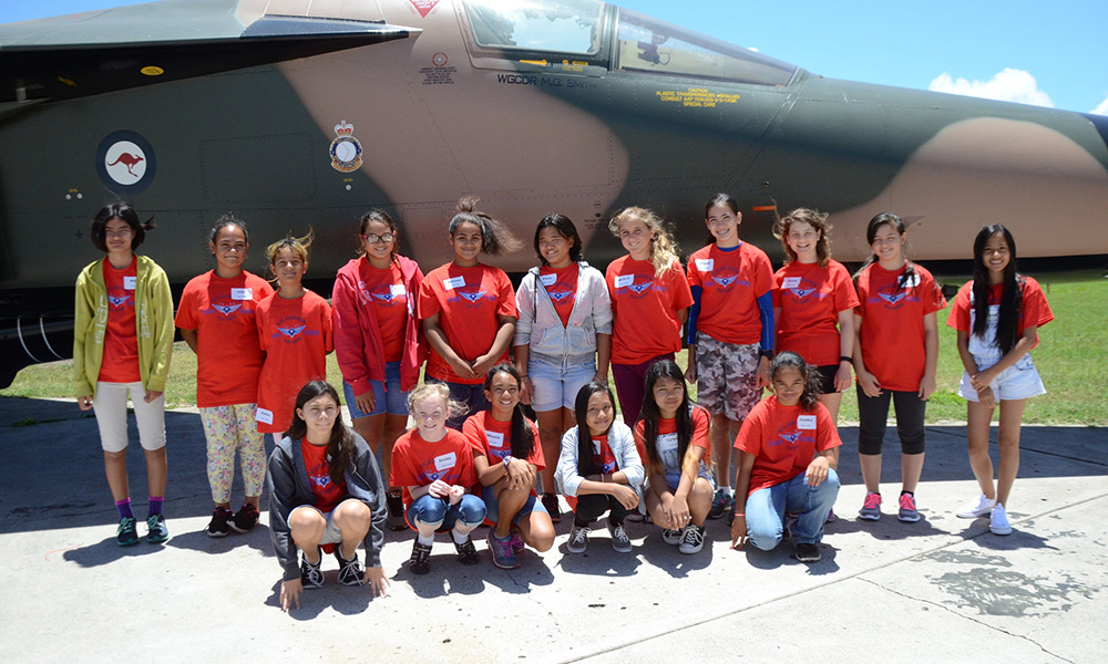 Pacific Aviation Museum Pearl Harbor - Summer Youth Activities 10 girls2