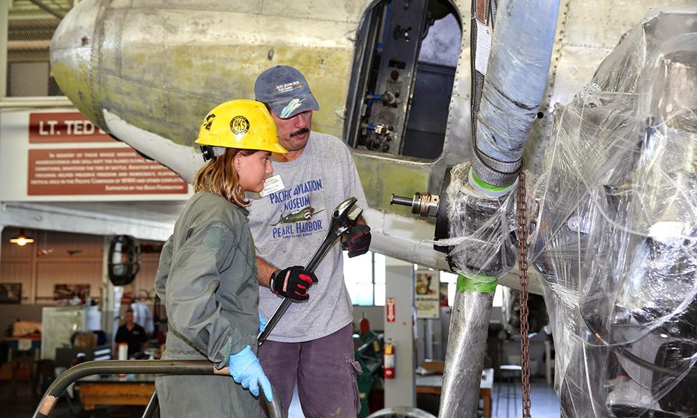 Pacific Aviation Museum Pearl Harbor - Summer Youth Activities 12 girls3