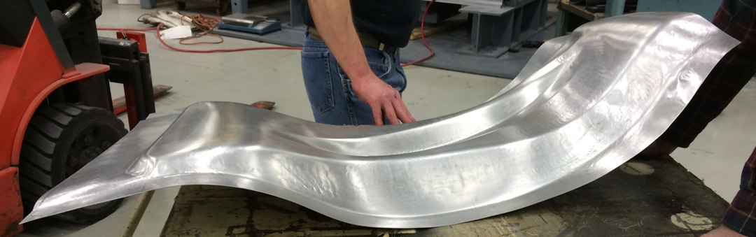 XP-82 Twin Mustang - August 2016 - Restoration Update 18 One of the XP-82's outboard, serpentine gear doors under fabrication at Pat Harker's shop. (photo via Tom Reilly)