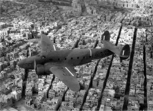 In the Air With the CAF Houston Wing's Lockheed C-60 Lodestar 11 Converted to Military use a C-56C Lodestar overflies Cairo in 1942 (Image Credit: USAAF)