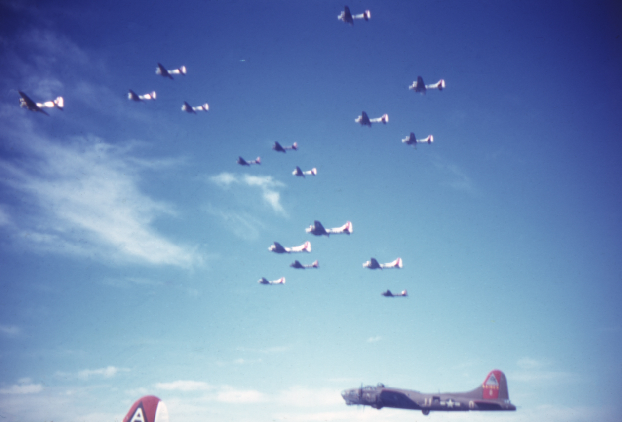 The Museum of Flight Adds Stunning World War II Color Photos Collection 10 mage Description Boeing B 17 Flying Fortress aircraft of the 91st Bombardment Group U.S. Army Air Forces in flight circa 1944 1945