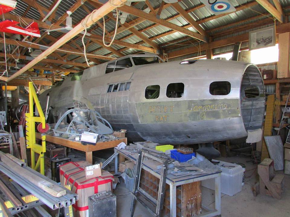 B-17E Desert Rat Taking Shape 11 outside rat nose