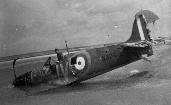Spitfire Mk.Ia N3200 Flies Again 11 Spitfire Mk.Ia N3200 sitting in the waves on the beach at Sangatte after being shot down on May 26th, 1940. (photo via Global Aviation Resource)