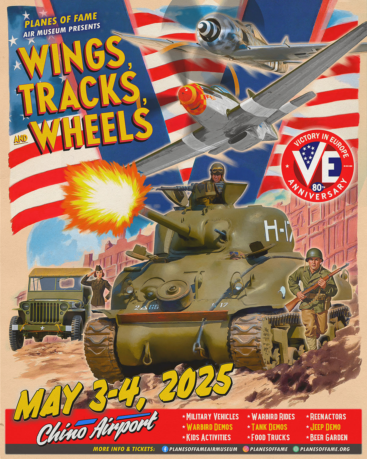 "Wings, Tracks, and Wheels" at Planes of Fame Air Museum May 3-4 10 planes of fame wings tracks and wheels 2025
