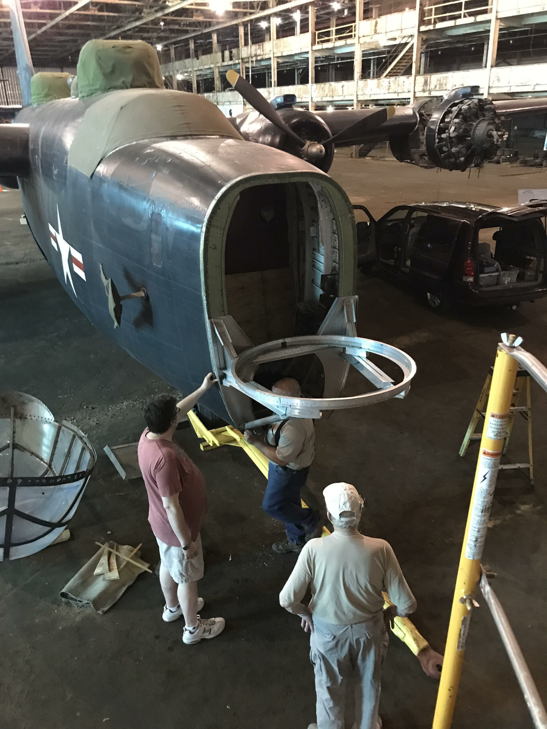 Yankee Air Museum PB4Y-2 Privateer Restoration 16 restoration bow turret scaled