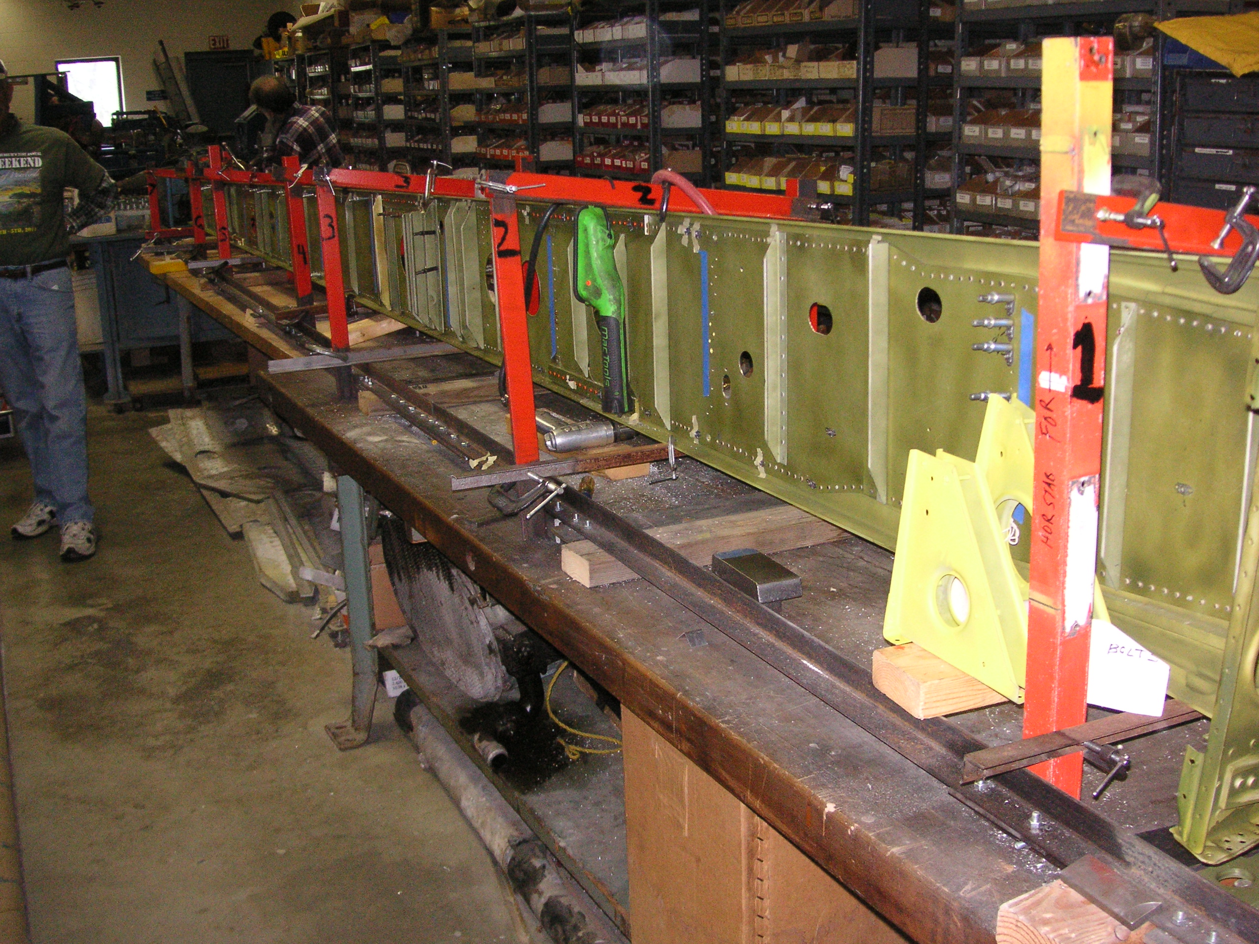 Northrop P-61 Black Widow – December 2017 Restoration Update 11 right rear wing spar build up