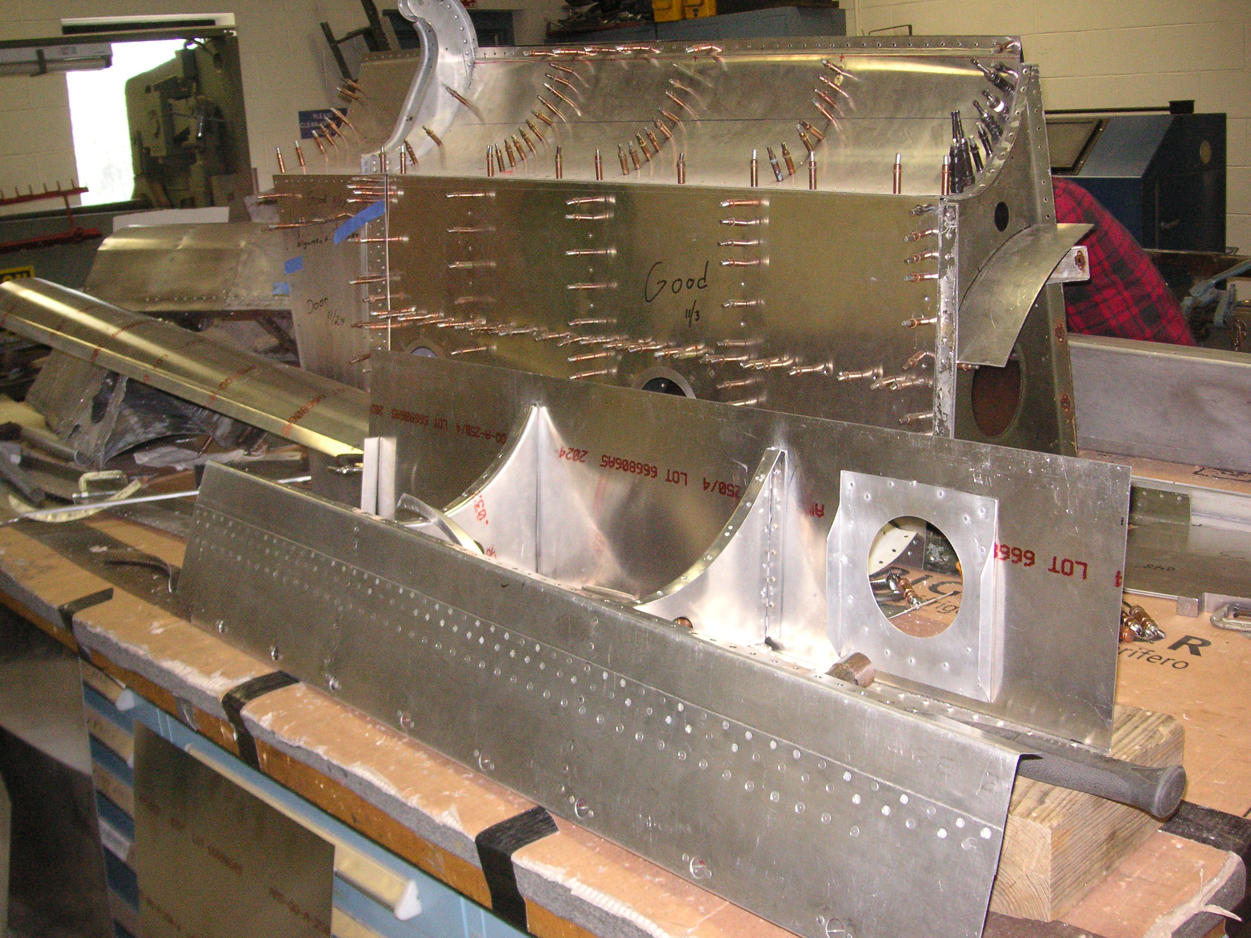 Northrop P-61 Black Widow – December 2017 Restoration Update 13 right wing trailing edge parts