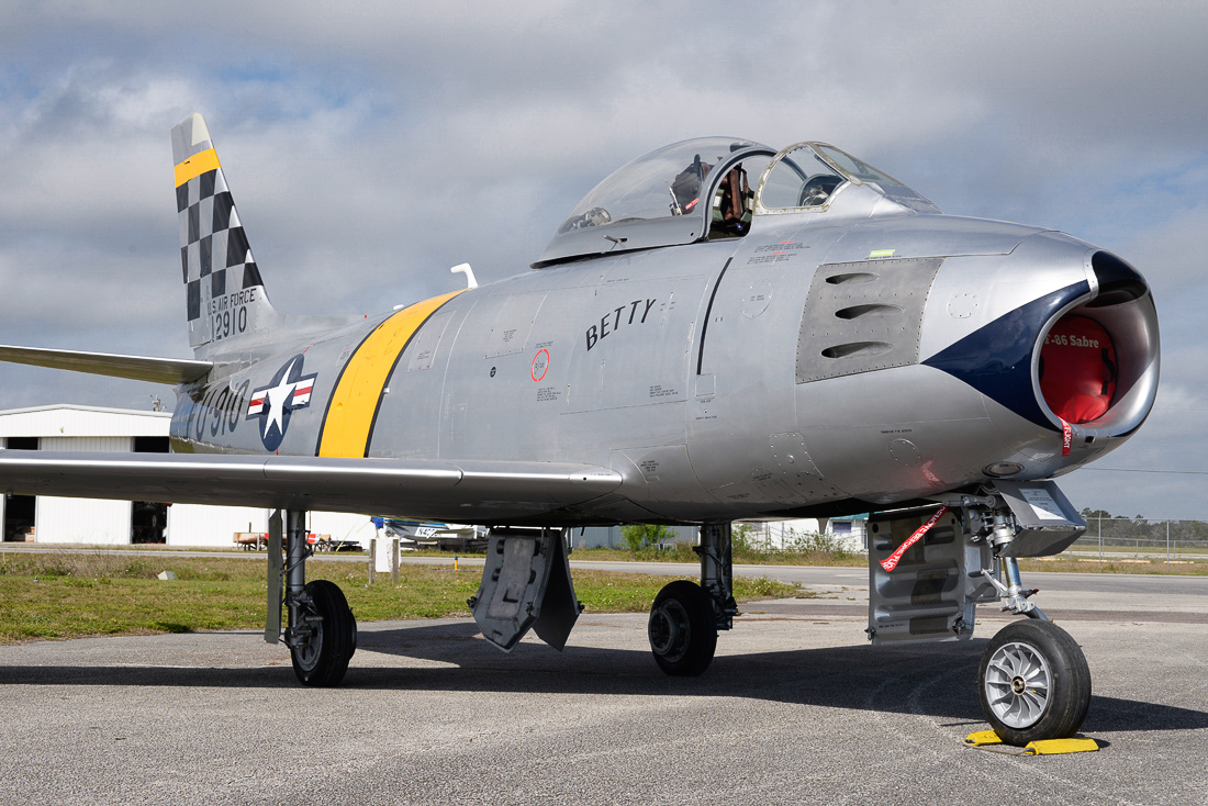 F-86F Sabre Rollout - First Engine Runs Imminent 11 stbd side angle small