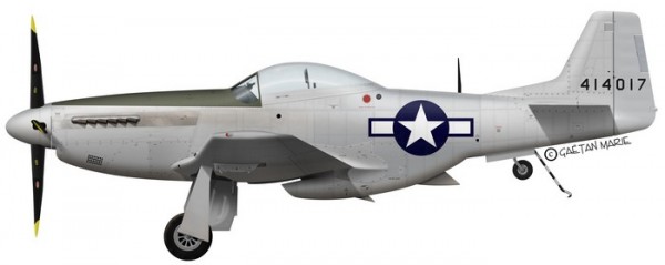 Mustangs For the US NAVY (Almost) 12 The naval Mustang prototype: a modified P-51D-5NA. Profile by Gaëtan Marie. Visit Bravo Bravo Aviation to purchase this lithograph.