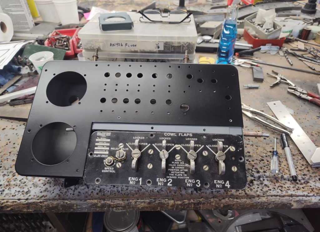 B-17E Desert Rat Restoration Update – Spring 2025 14 throttle quadrant magneto switches