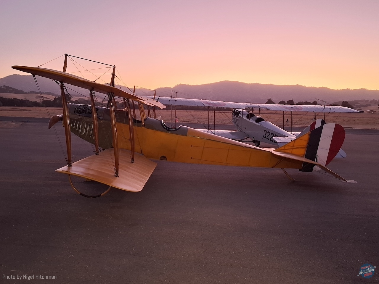 Ala Doble Fly-In 2025: Nigel Hitchman Captures a Spectacular Vintage Aviation Gathering 49 two Jennies together at sunset maybe the first time two Jennies have been parked together at an event since 1989