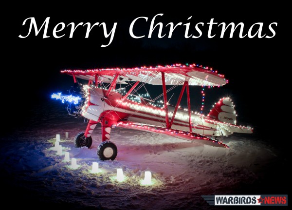 Merry Christmas 10 The Christmas Stearman, courtesy of Tom Pawlesh.