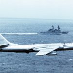 Today in Aviation History: First Flight of the Tupolev Tu-16 12 1068px Tupolev Tu 16 flies over USS Hewitt DD 966 c1978