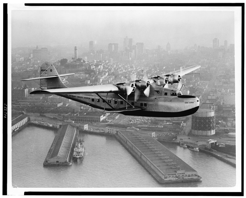 1339px China Clipper over San Francisco