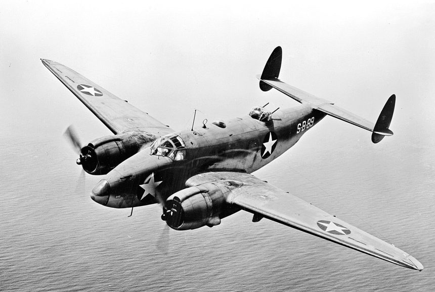 1607px Lockheed PV 1 Ventura patrol bomber in flight circa 1943 fsa.8e01506
