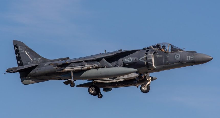 AV 8B Harrier jump jet