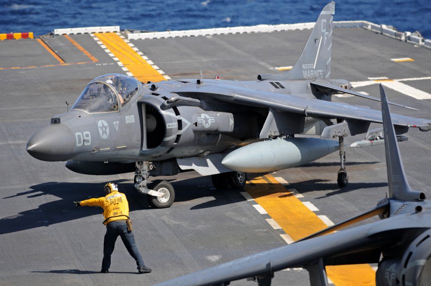 AV 8B of VMA 21 on USS Peleliu LHA 5 in March 2014