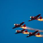 Aeroshell Aerobatic Team 2019 at dusk by Christina Basken