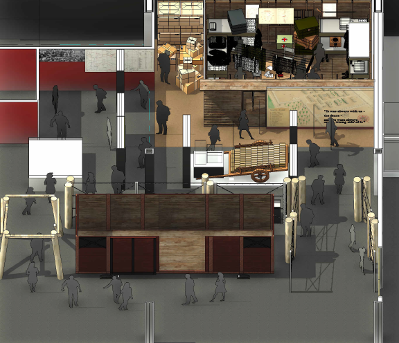 Historic WWII-Era German Box Car Arrives in Georgia for Future Exhibit at National Museum of the Mighty Eighth Air Force 12 Airmans Fate Exhibit Rendering 2