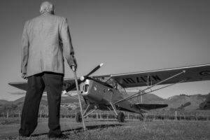 Rob Boult was brought in to recreate the newspaper photo. [Photo by Grant Newman]
