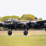 BBMF Lancaster’s Remarkable Effort to Fly for VE Day 80 Commemorations 10 BBMF Lancaster PA474 touches down at RAF Coningsby on 28th April after its first flight of 2025. Photo Chloe Witt